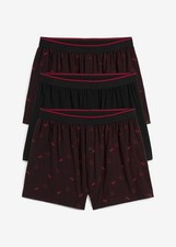 3er Pack Boxer Gr. 12 Schwarz Rot Herren Unterhose Unterwäsche Neu*