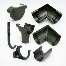 Marley rinnen PVC Dachrinnenteile RG 75 Anthrazit-Metallic Rinnensystem