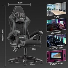 Gaming Stuhl Drehstuhl Sportsitz Chefsessel Bürostuhl Racing inkl. Kissen 130kg