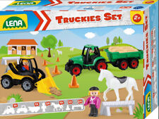 Truckies Set Bauernhof großes Zubehör Traktor Bagger von LENA® 01632