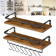 Wandregal Holz 2er Set Schwimmende Regale Wand Aufbewahrungs Regal Hängeregal