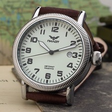 PILOT Jagdflieger LUMINO Retro 43mm Automatik Militär Fliegeruhr 8215 mechanisch