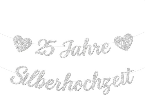 Silberhochzeit girlande - girlande, 25