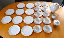 altes Kaffeeservice für 10 Personen - Bavaria Elfenbein Porzellan mit Goldrand