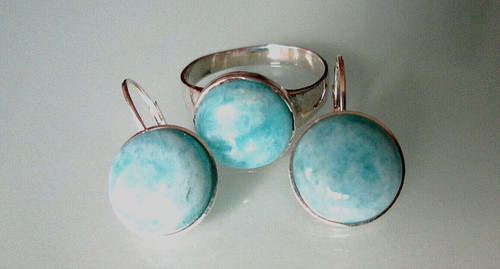 Designer amazonit set ring - designer, +
