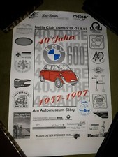 40 JAHRE BMW 600 ,Am AUTOMUSEUM STÖRY 29-31.8.1997 , POSTER/PLAKAT GEBRAUCHT