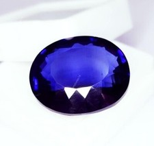 Zertifizierter natürlicher blauer Saphir 28,72 kt loser Edelstein ovale Form ...