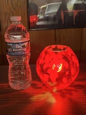 Ikea Knubbig 4.5'' Red Glass