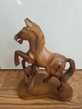 Holzfigur eines scheuendes Pferd Handarbeit geschnitzt von 1952- IJ190222