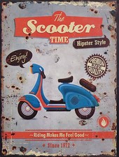 Blechschild "Scooter Time"
