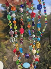 Lange Halskette 3-fädig Antik