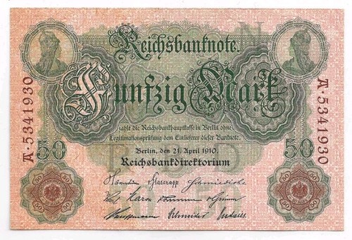 Reichsbanknote mark 1910 - reichsbanknote,
