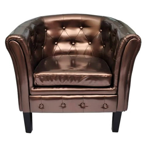 Clubsessel braun kunstleder - braun,