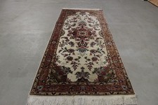 Antik handgeknüpfter perser tabriz wolle Seide Teppich 200 x 82 cm