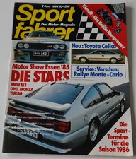 Sportfahrer 1/1986 Opel Monza Mantzel, Toyota Celica, VW Scirocco GT 16V, Honda