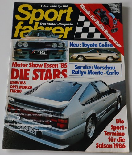 Sportfahrer 1986 opel monza - 1/1986,