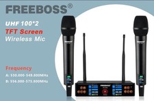 Freeboss wiederaufladbares kabelloses Mikrofon 2-Wege-UHF-Frequenz Beschreibung