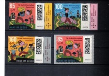 Deutschland: Michel 3745-3747 / 3750 mit rückseitiger Nummer