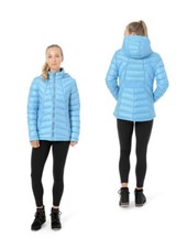 SPYDER Damen echte Daunenjacke Winter Steppjacke Jacke Light Downjacket Kapuze 