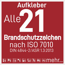 Brandschutzzeichen Aufkleber 50mm 2St nach ISO 7010 DIN 4844-2