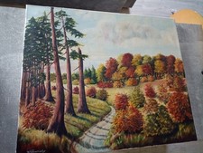 Ölgemälde - Signiert - Wald - Herbst - Ca.1970 -