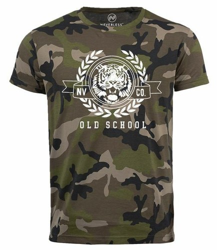 Herren camo shirt schriftzug - camo-shirt,