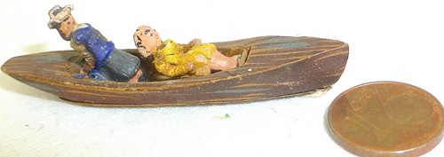 Ruderboot mit zwei - , holz