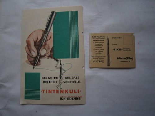 Werbeblatt"Tintenkuli"Fa.TIKU