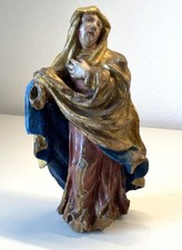 Antike Marien-Madonna, farbig gefasst, Mater Dolorosa, Marienstatue - sehr schön