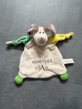 My first Nici | Hund | Hase | „ Mum + Dad = Me“ Schmusetuch | Schnuffeltuch Grün
