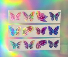 MEGA HAMMER Sticker SAMMLUNG wie 90er Aufkleber HOLOGRAPHISCHE SCHMETTERLINGE