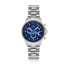Audi Chronograph Uhr Armbanduhr Edelstahl Herren silber blau 3102500300