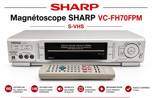 Sharp fh70fpm vhs - vhs, s-vhs