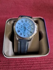 Fossil Herren-Armbanduhr C221027 Blau Lederarmband