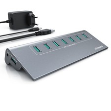 Primewire USB HUB USB 3.2 gen2 Typ A Hub, 7 Port, 10Gbit, Netzteil 5V2A