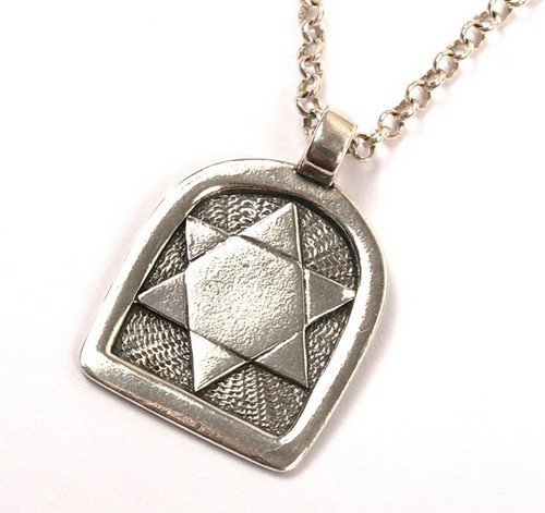 Silber davidstern anhänger - silber,