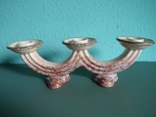 Art déco Stil Kerzenleuchter Laufglasur Keramik 50er Jahre Vintage VEB Strehla