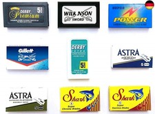 50 Rasierklingen für Rasierhobel, Astra-Derby-Shark-Permasharp, Rasierklingen 