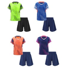 Kinder Jungen Fussball Uniform Trikot Set Kurzarm Sports T-Shirt mit Kurze Hosen
