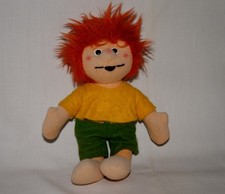 Original Pumuckl Plüsch Figur  - Vintage 80iger - 19 cm Kobolt im Filz-Kostüm