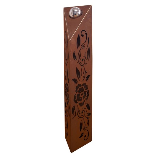 Stele mit edelstahlkugel - mit,