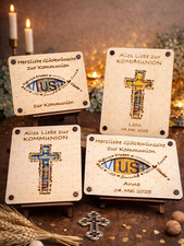 Handgefertigte Holzkarte