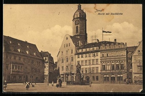 Ansichtskarte jena markt - jena,,