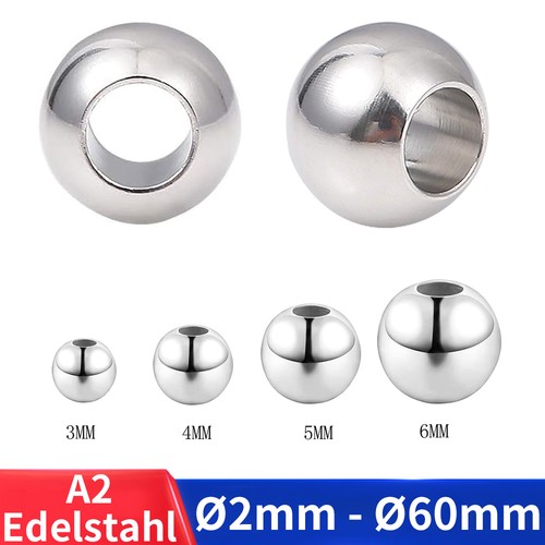 2mm 60mm edelstahl perlen - edelstahl,