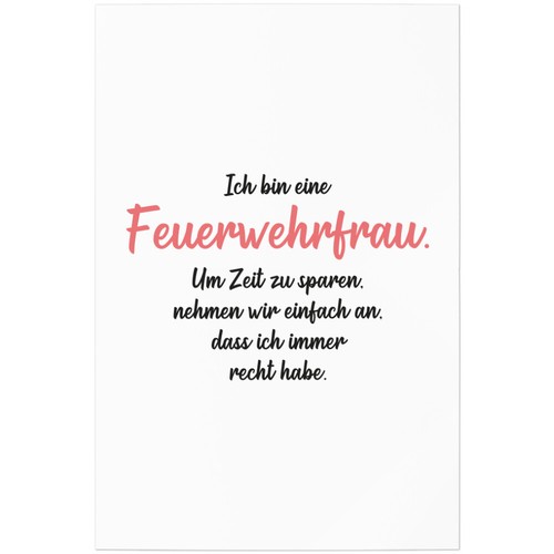 Feuerwehrfrau zeit zu - feuerwehrfrau.,