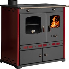 EEK A+ Küchenofen Holzherd Perfect ECO LUX bordeaux, linke Version - 7,38 kW  ..