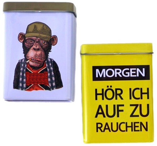 Metall zigarettenetui - 2x, metall-zigarettenetui