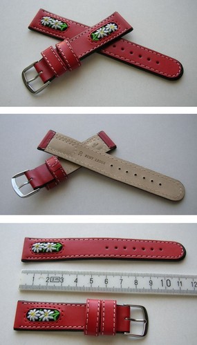 Echtleder trachtenuhrenarmband - echtleder,