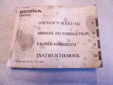 Orig Honda Fahrerhandbuch Bedienungsanleitung XR600R PE04 XR 600 R 88 89 90