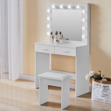 Weiß LED Schminktisch